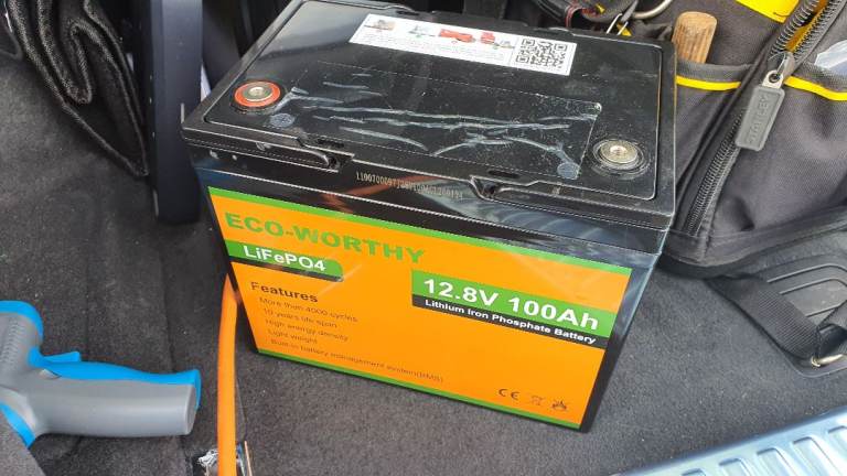 SOLD - ECO-WORTHY ECO LFP12100 - 100AH 12V LiFePO4 Lithium Leisure Battery Motorhomes Camper Caravan