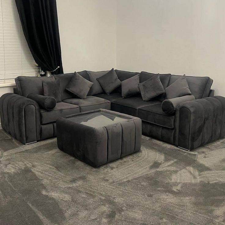 BRAND NEW Lily Corner L Shape 5 Seater Sofa Grey Color ~ Cash On Delivery order Now C O D ~ 🚚🚛