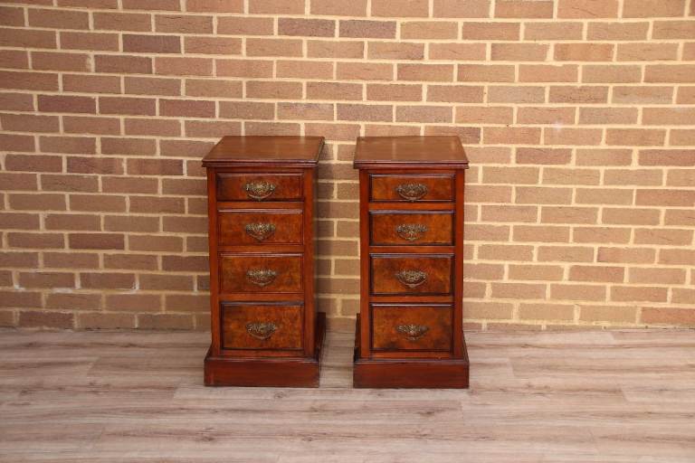 image for Pair of Victorian Antique Bedside Chests (UK Delivery)