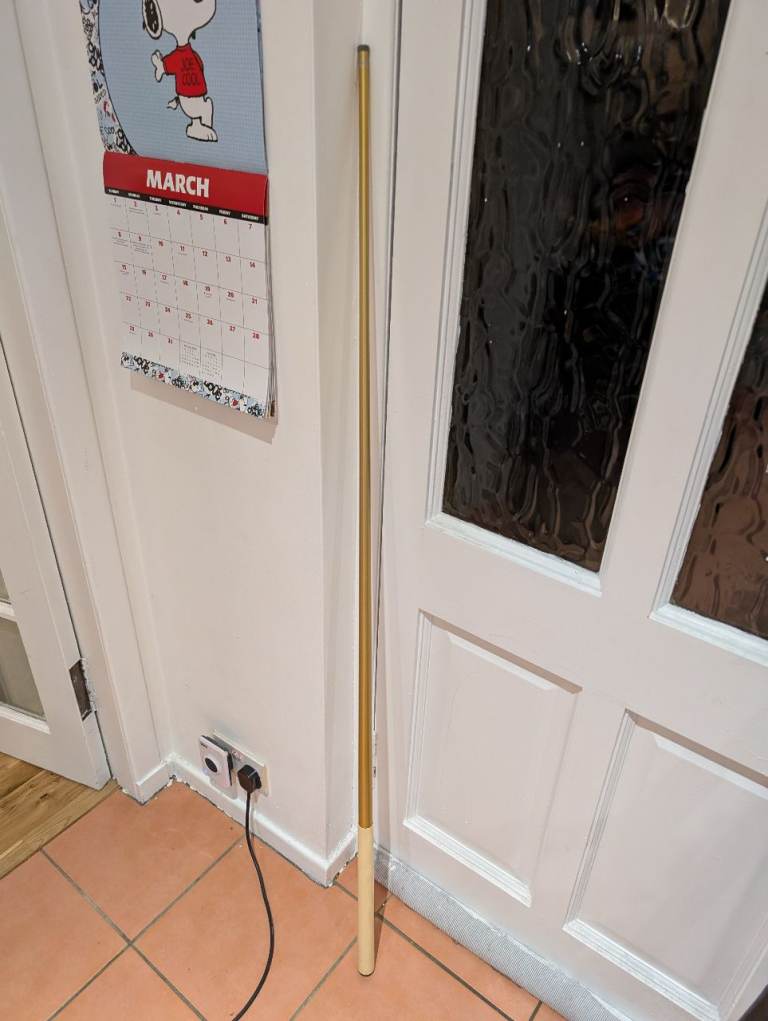 Vintage Accles & Pollock Joe Davis Apollo One Piece Tubular Metal Snooker Cue Later version