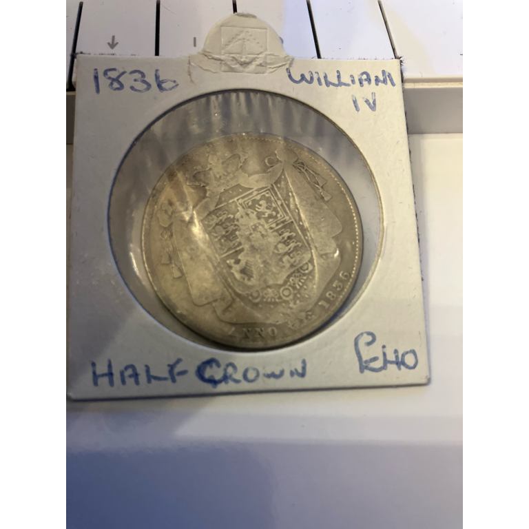 1836 William Iv half crown coin 