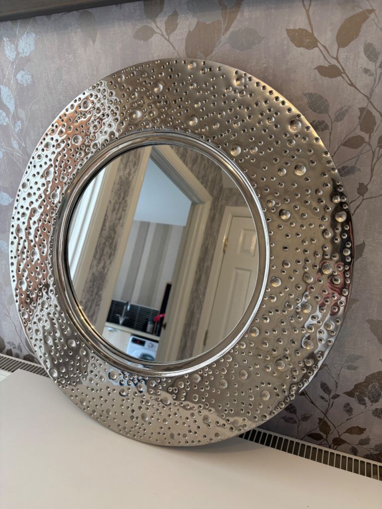Mirror - round silver striking John Lewis 