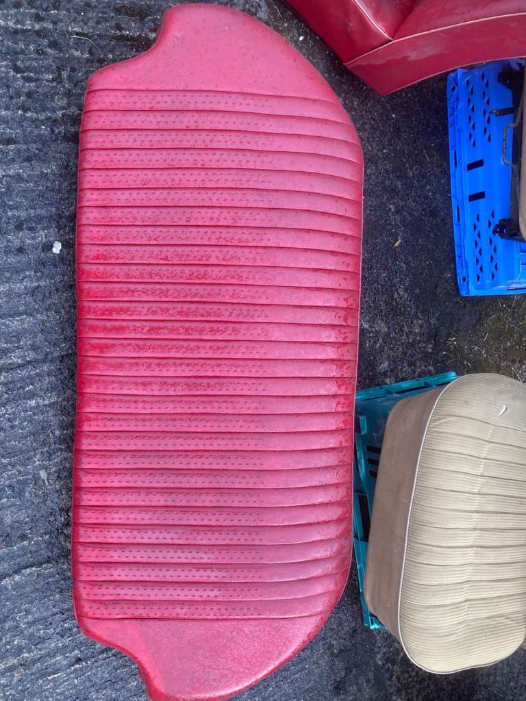 Triumph Dolomite or earlier similar model rear seat in red leatherette in good condition