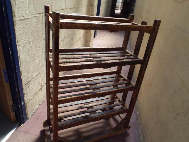 Wooden Shelf Unit -Ex boot and shoe factory  Fair Condition vintage  £95 EACH Bedford location
