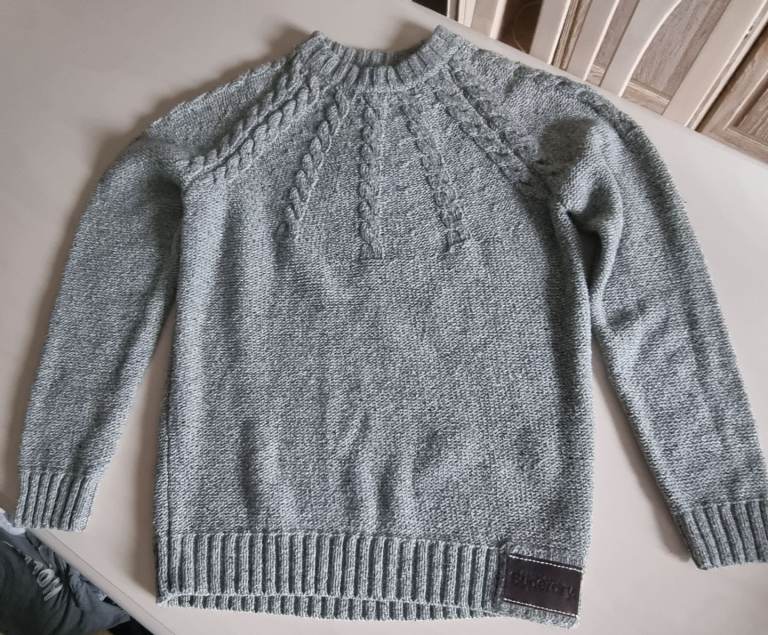 Superdry adult xxl grey wool blend sweater