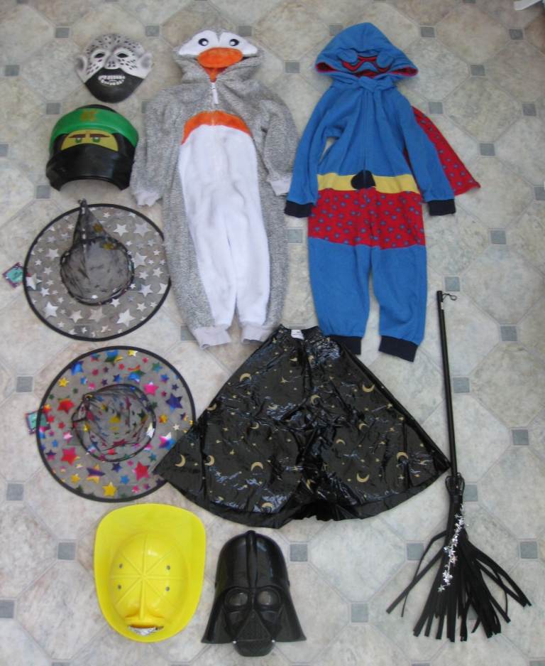 Children's Dressing Up Clothes & Masks.
