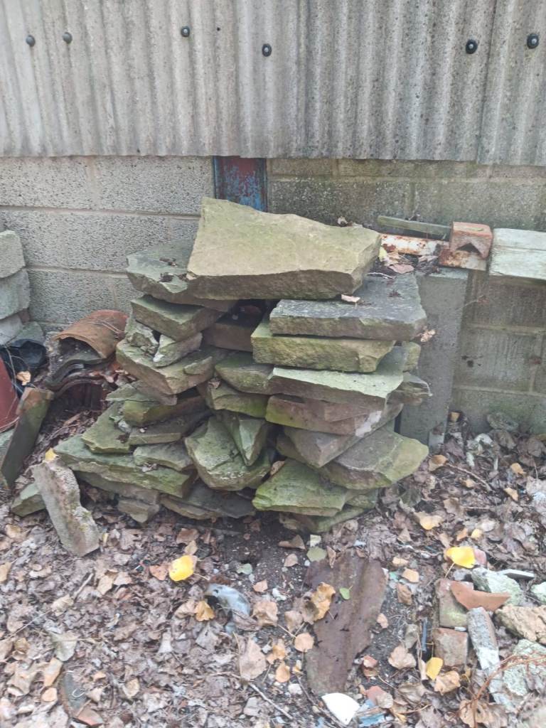 Reclaimed Stone Paving Slabs - Garden Patio Material FREE