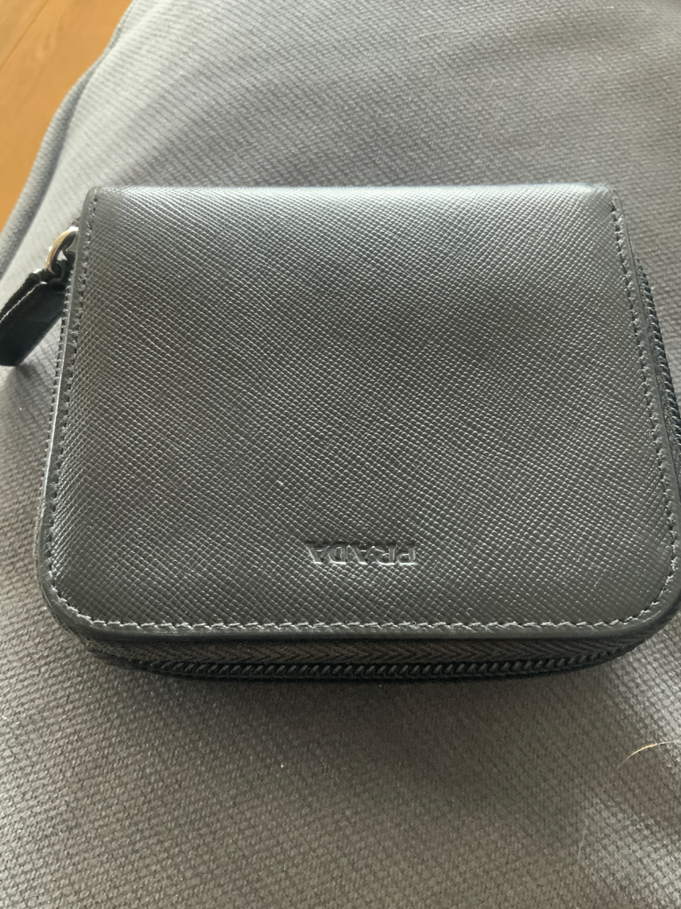 Authentic Prada Saffiano Leather Zip Wallet – Black, Made in Italy