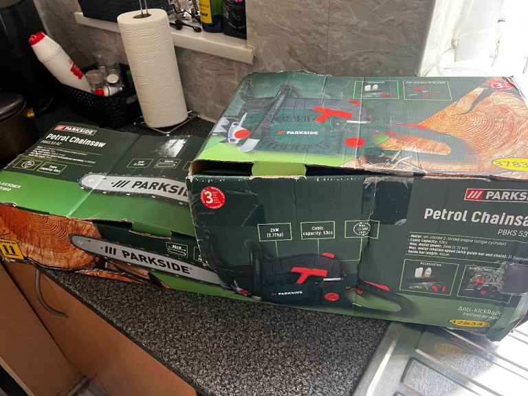 Parkside Petrol Chainsaw Unused in Box