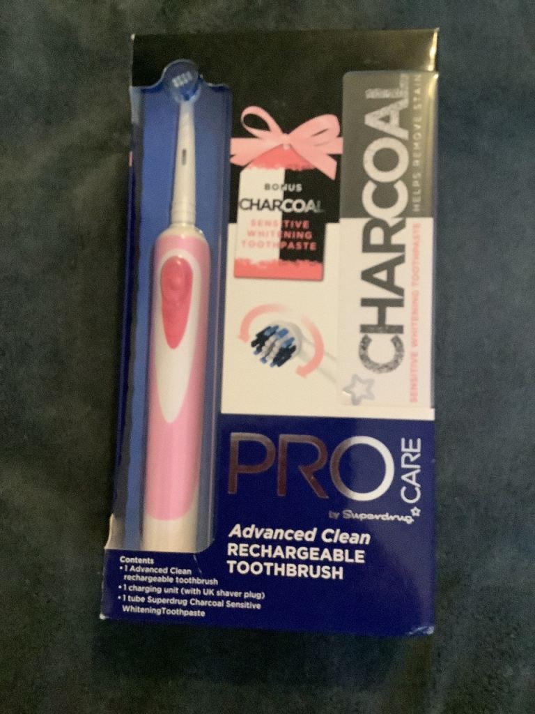 Superdrug PRO CARE Advanced Clean RECHARGEABLE TOOTHBRUSH