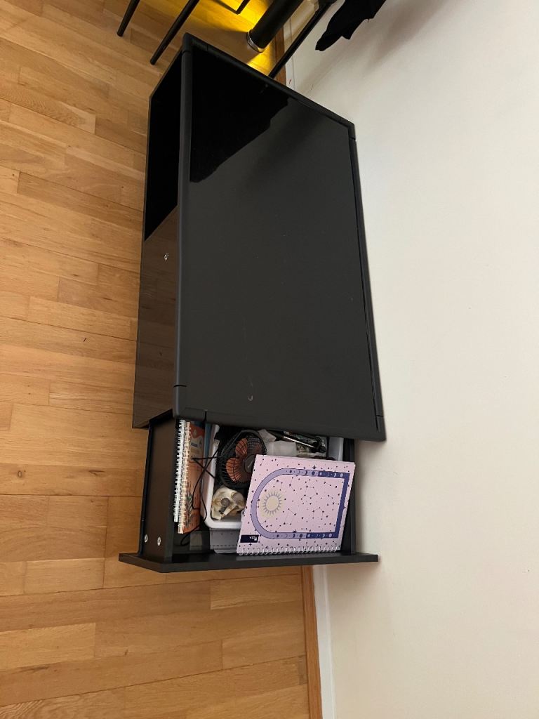 Black Modern TV Unit / Coffee Table – Good Condition