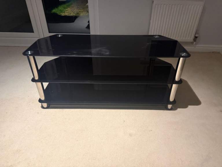 TV Stand - Black Glass