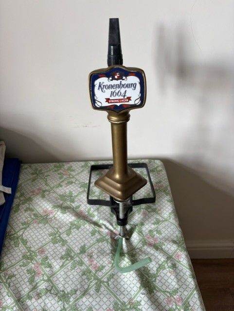 Vintage Kronenbourg brass beer dispenser 