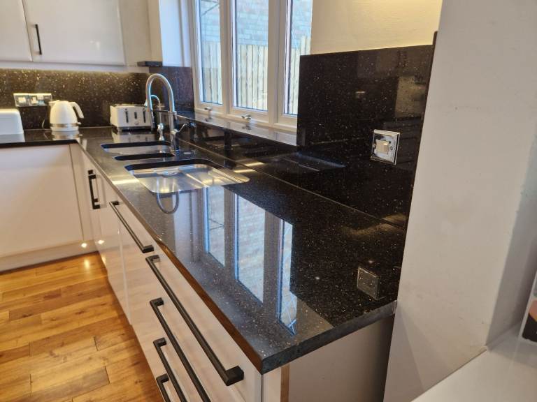 Black Granite Worktops and splash backs for sale