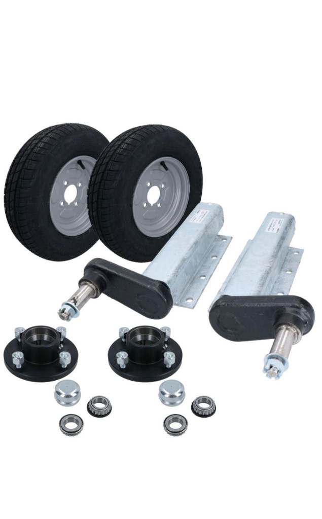 750kg Trailer Suspension Units Wheels Tyre 145 x 10" 4PLY 4"PCD 4 Stud Hub   