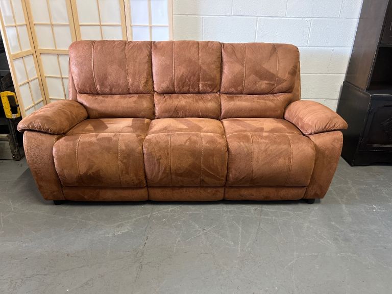 Brown 3 Seater Recliner Sofa – Very Clean