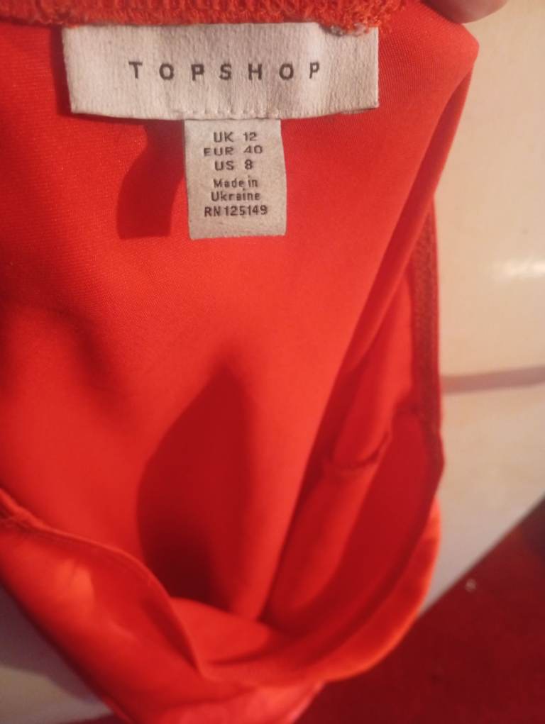 Topshop Red Skirt UK 12 – Good Condition