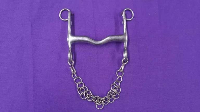 5" Weymouth Ported Mouth Horse Bit With Curb Chain BB1 B1