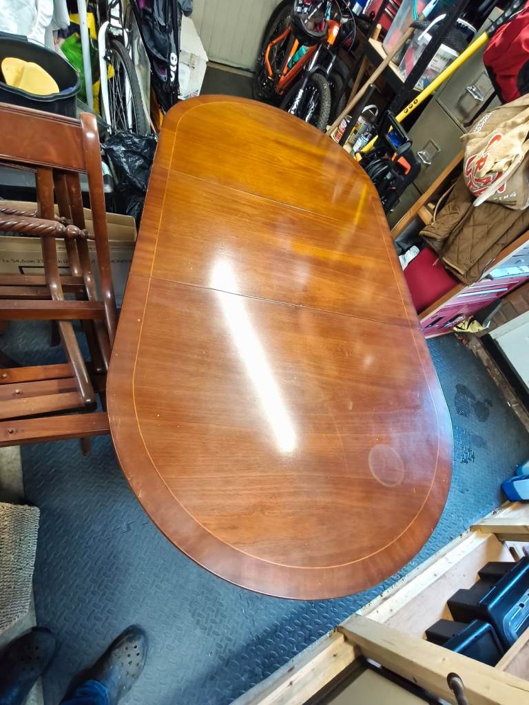 Reproduction Mahogany Pedestal Dining Table 