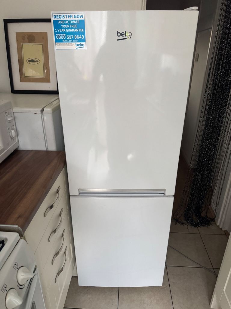 Beko White Freestanding Fridge Freezer - As Good As New