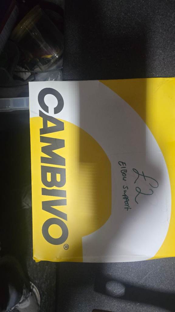 CAMBIVO Elbow Support – New, Yellow Box