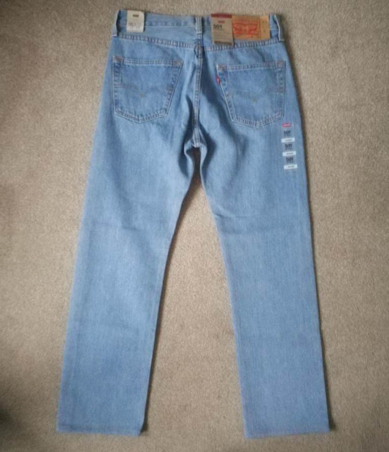 New Men's Levi's Levi Blue 501 Jeans Straight Leg W30" L28" - 2 Available