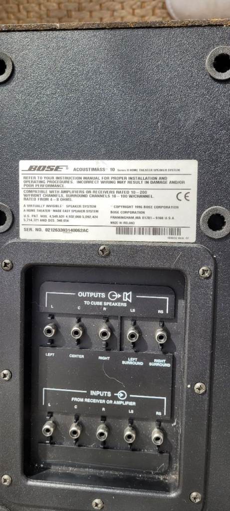 Bose Acoustimass 10 Series V Home Theater Speaker System