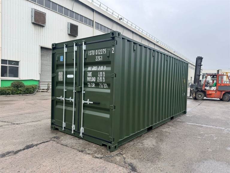 20' One-Trip Shipping Container Bottle Green (RAL 6007)