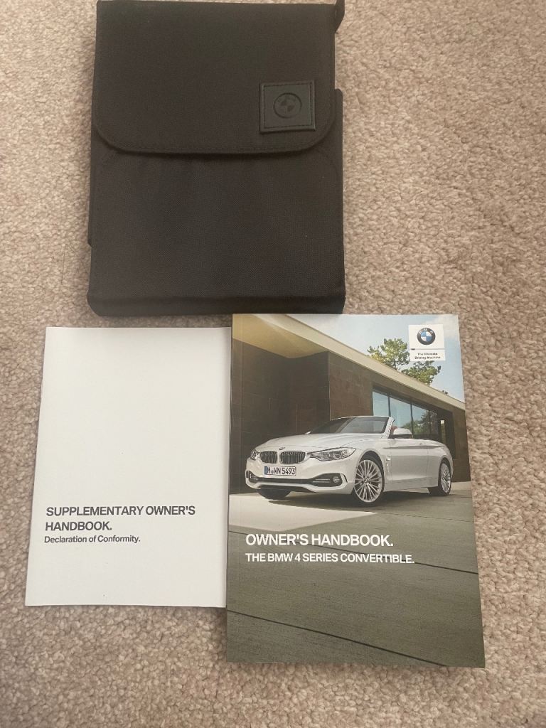BMW 4 Series Convertible 2014 to 2020Owner's Handbook with Pouch