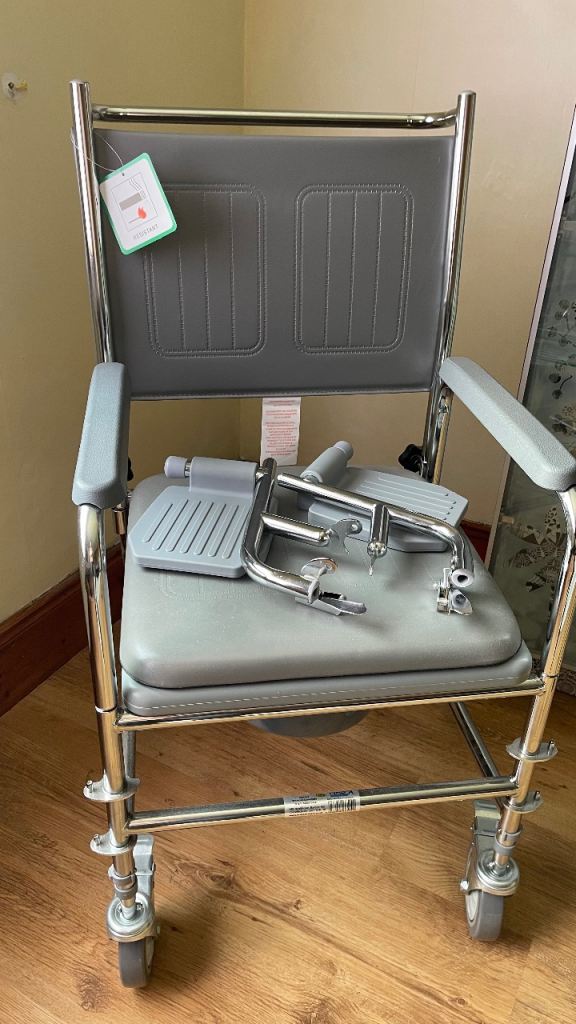 NRS Adjustable height wheeled commode