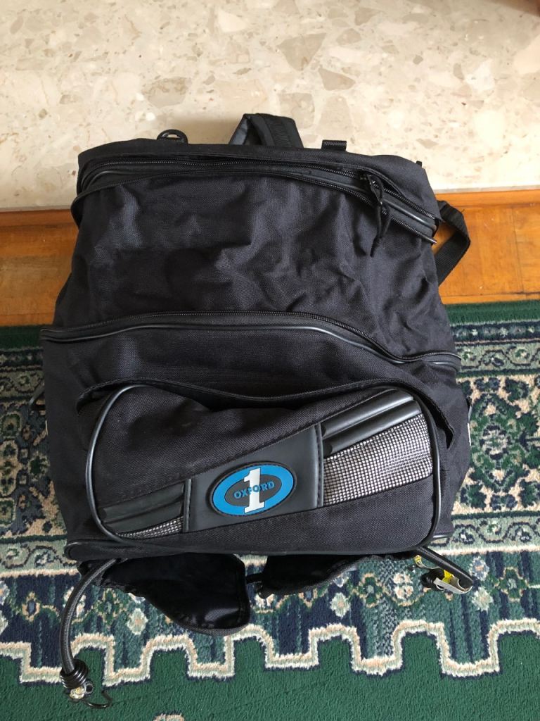 Oxford 1 Motorcycle Tail Seat Bag With Rain Cover