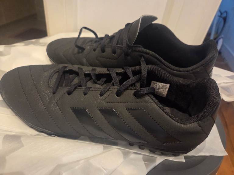 Mens Adidas Goletto VII Triple Black AstroTurf Football Boots - UK Size 11