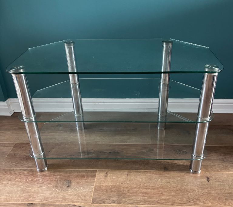 Glass TV Corner Unit