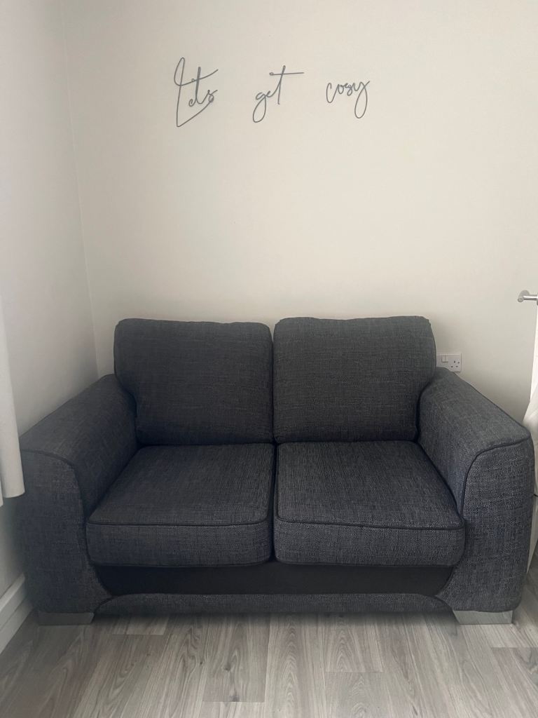 3 + 2 grey sofa 