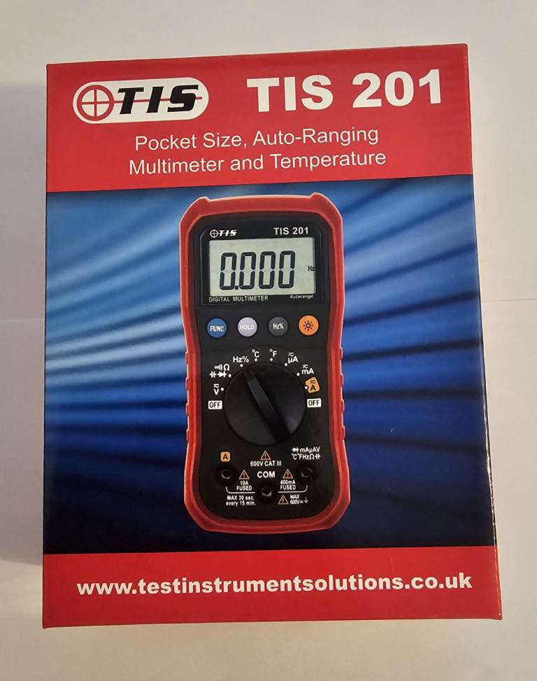 TIS 201 AUTORANGING DIGITAL MULTIMETER AND TEMPERTURE     £12