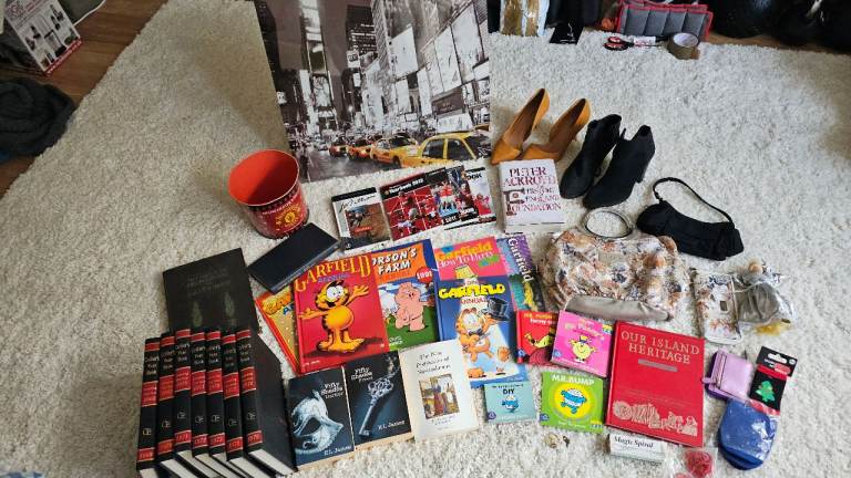 Job Lot: Books, bags, shoes,man utd & Canvas Print – Great Condition
