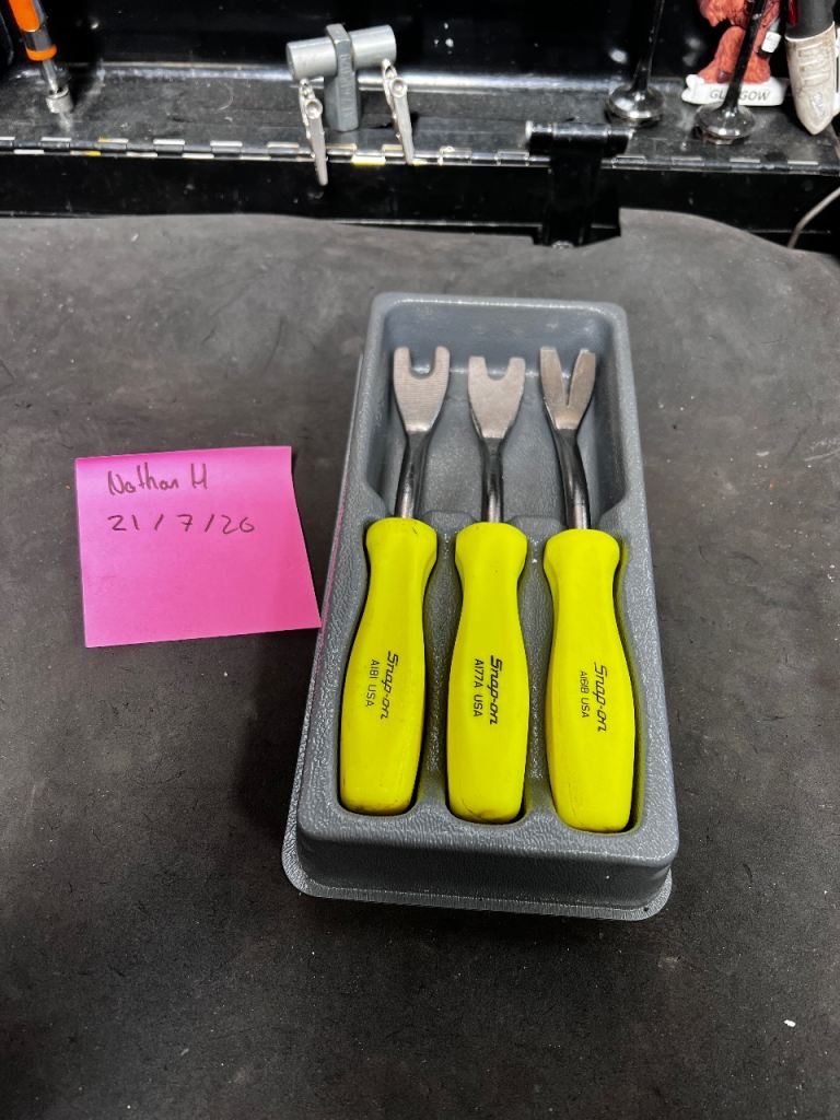 Snap-on 3pc Trim Pad Removal Tool Set – Hi-Viz Yellow