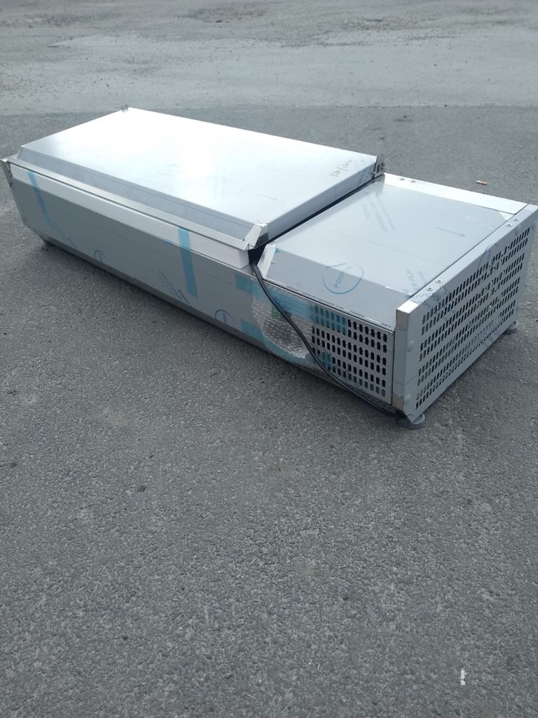 Salad chiller with SS lid salad bar new 120*36*43cm
