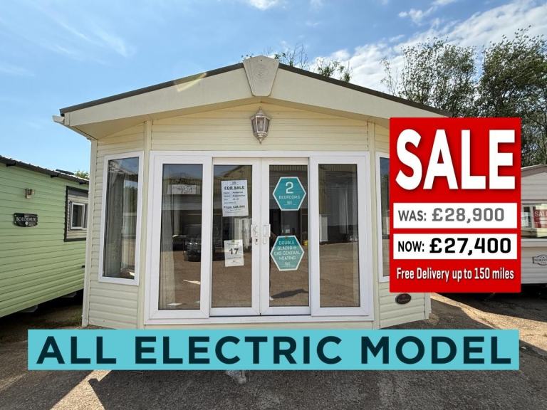 Extra Large All Electric 2 Bed Static Caravan 43x14ft - Offsite Sale / Own Land