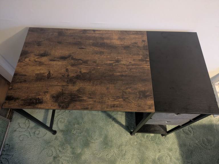 Small office desk, brown 