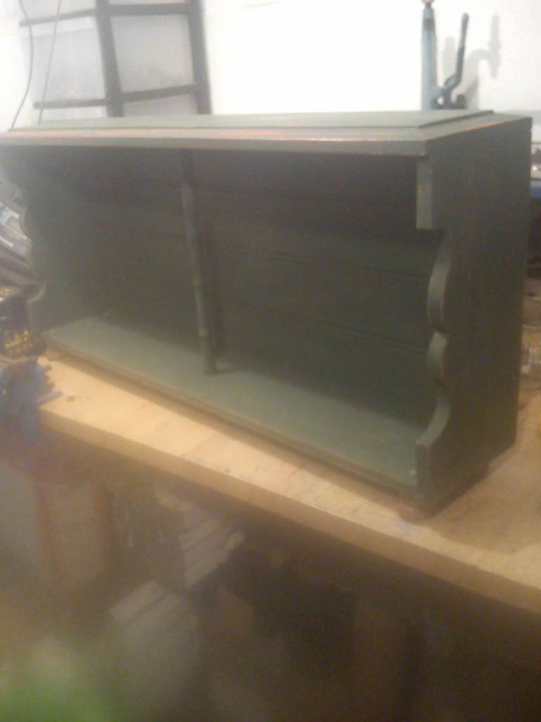 Upcycled, vintage, shabby chic, pine shelf.