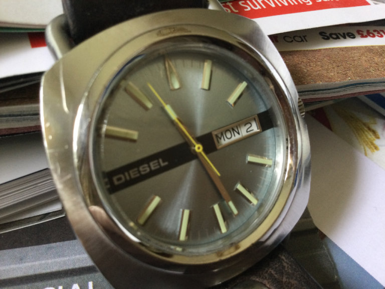 Diesel   Men’s Watch : Day - Date : Leather Strap : 40mm