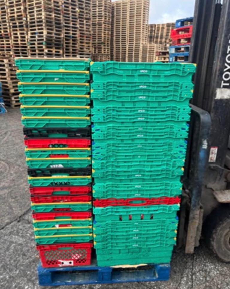 Bale arm crates 