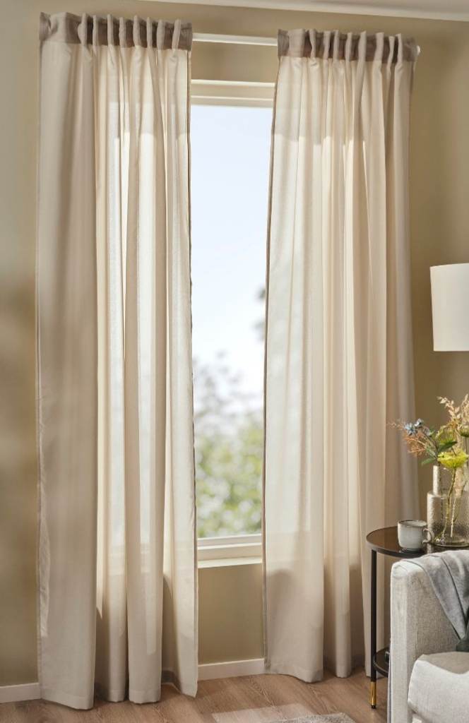 Sheer Curtains and 2 magnetic tie back Ikea 
