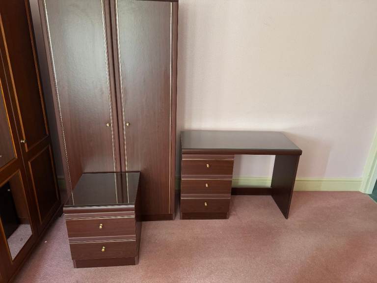 Wardrobe, dressing table and bedside table