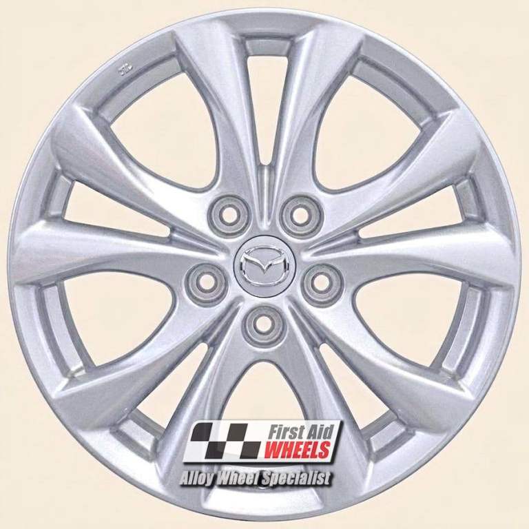 R455S SWAP for Ours MAZDA 3 4X 17'' GENUINE 5 V SPOKE SILVER REFURBISHED ALLOY WHEELS