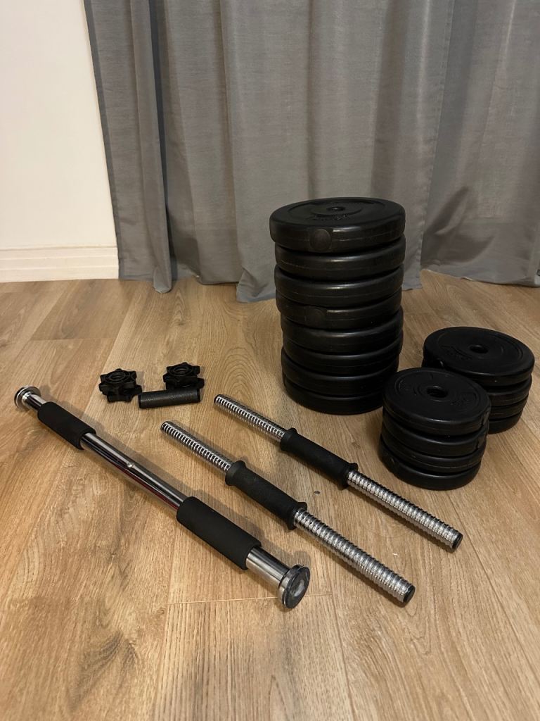 image for Adjustable dumbbells with a bar