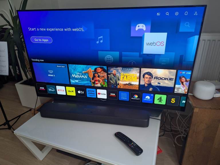 LG OLED 4K TV C1 48 inches, Inc soundbar. Small scratches