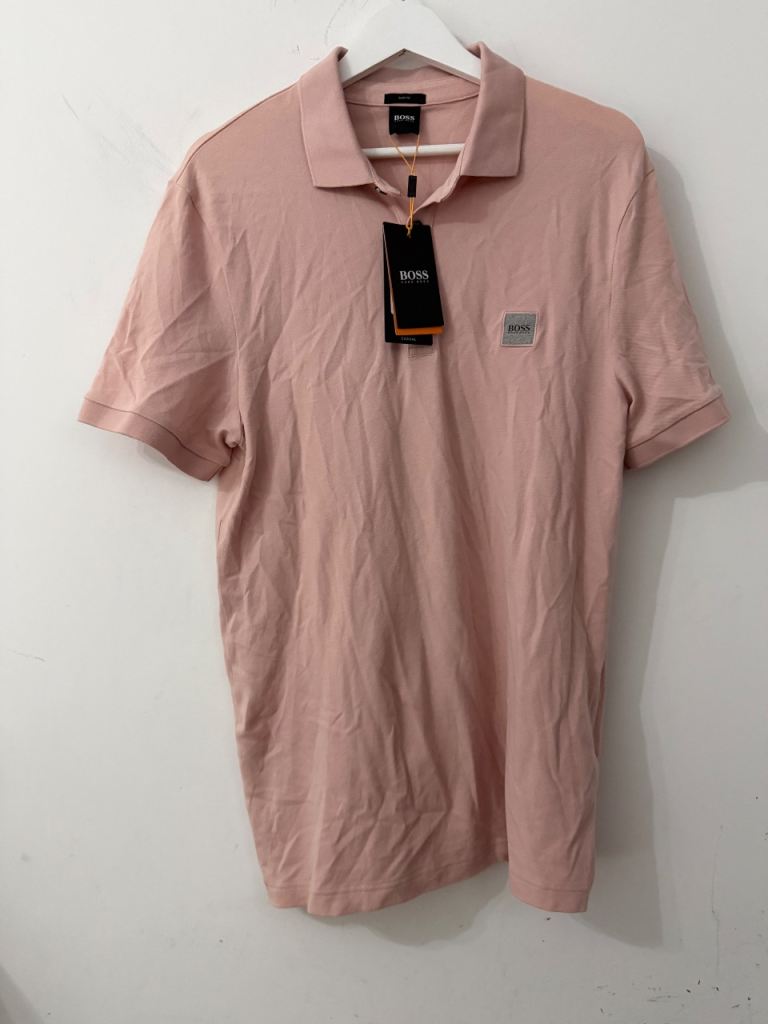 BOSS Hugo Boss Passenger Slim Fit Polo Shirt - Pink, New with Tags