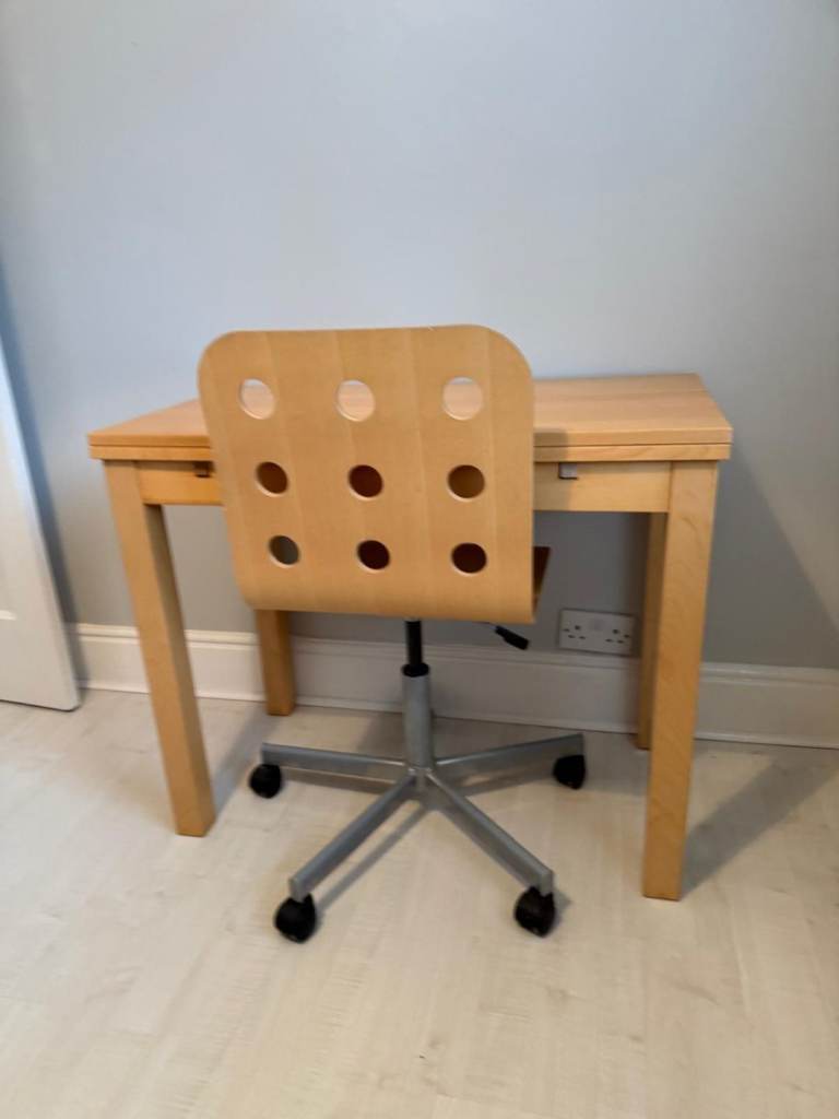 IKEA desk and chair